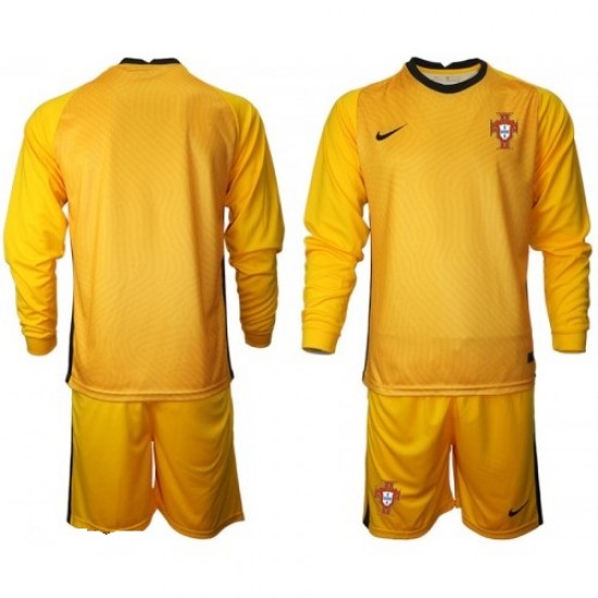 Nogometni Dresovi Portugal Vratar Dječji Gostujući dres Euro 2020 Dugi Rukav