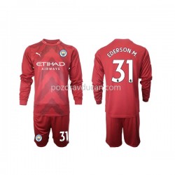Nogometni Dresovi Manchester City Ederson M 31 Vratar Dječji Domaći dres 2022-2023 Dugi Rukav