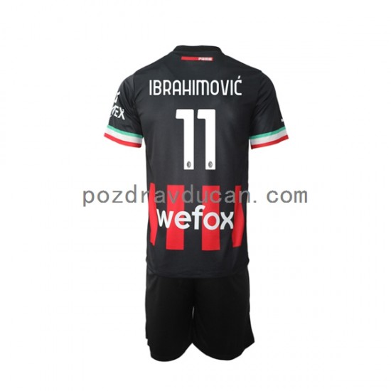 Nogometni Dresovi AC Milan Ibrahimović 11 Dječji Domaći dres 2022-2023 Kratkih Rukava
