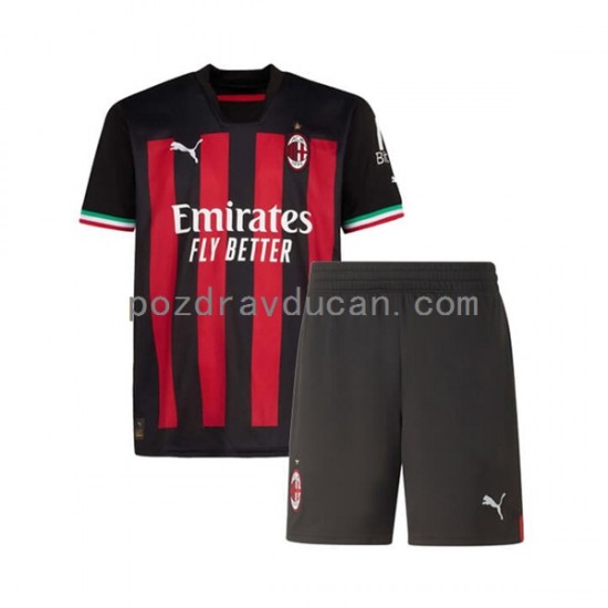 Nogometni Dresovi AC Milan Dječji Domaći dres 2022-2023 Kratkih Rukava