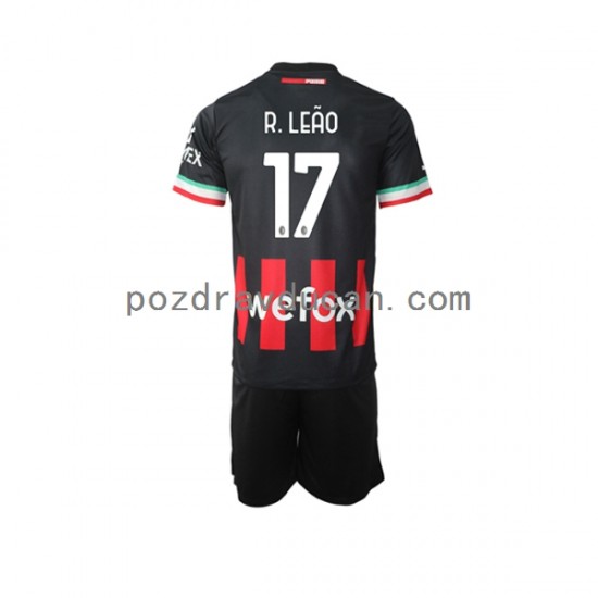 Nogometni Dresovi AC Milan Rafael Leao 17 Dječji Domaći dres 2022-2023 Kratkih Rukava