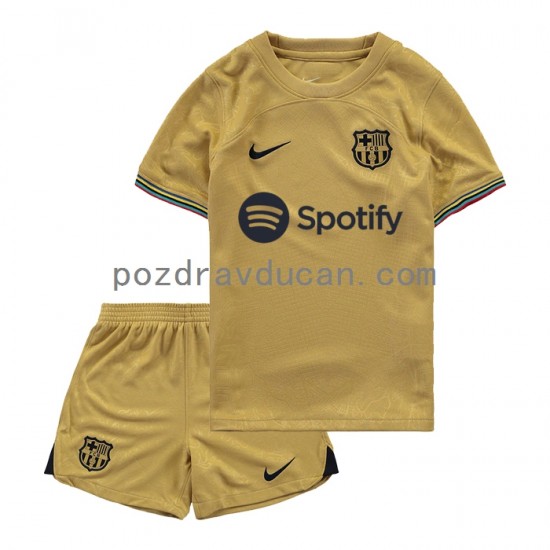 Nogometni Dresovi FC Barcelona Dječji Gostujući dres 2022-2023 Kratkih Rukava