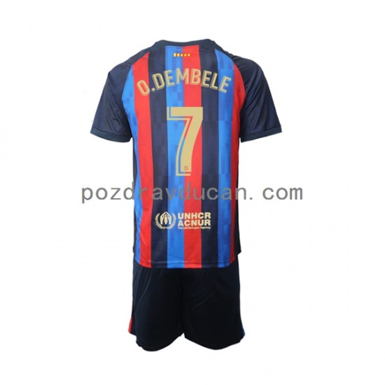 Nogometni Dresovi FC Barcelona Ousmane Dembele 7 Dječji Domaći dres 2022-2023 Kratkih Rukava
