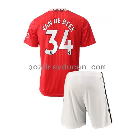 Nogometni Dresovi Manchester United Donny van de Beek 34 Dječji Domaći dres 2022-2023 Kratkih Rukava