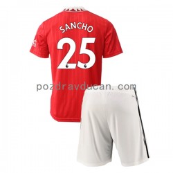 Nogometni Dresovi Manchester United Jadon Sancho 25 Muški Dječji Domaći dres 2022-2023 Kratkih Rukava