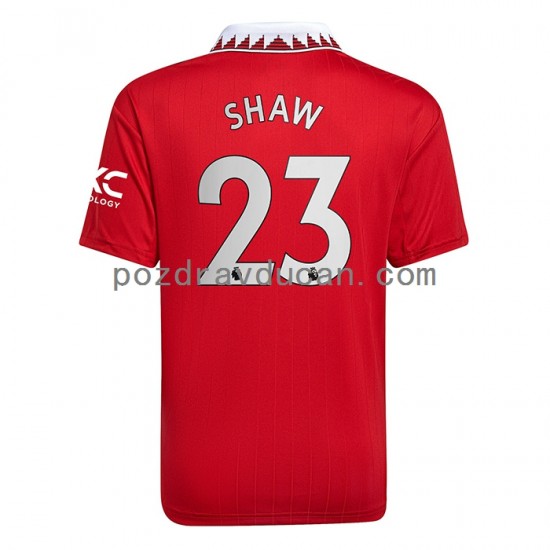 Nogometni Dresovi Manchester United Luke Shaw 23 Muški Domaći dres 2022-2023 Kratkih Rukava