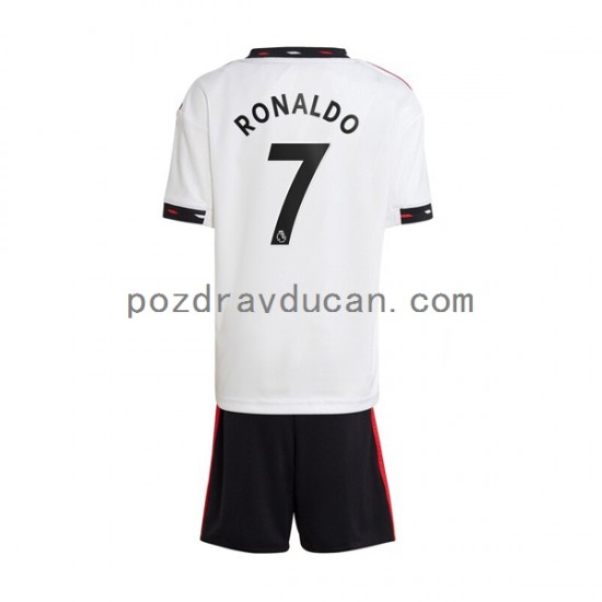 Nogometni Dresovi Manchester United Ronaldo 7 Dječji Gostujući dres 2022-2023 Kratkih Rukava