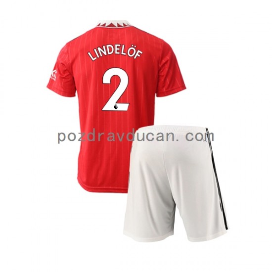 Nogometni Dresovi Manchester United Victor Lindelof 2 Dječji Domaći dres 2022-2023 Kratkih Rukava