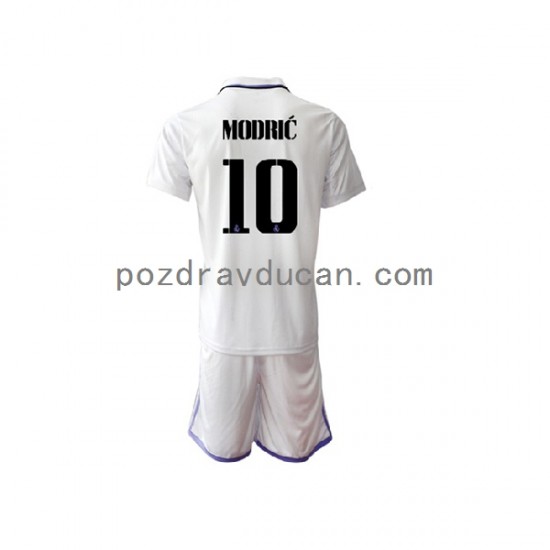 Nogometni Dresovi Real Madrid Modrić 10 Dječji Domaći dres 2022-2023 Kratkih Rukava