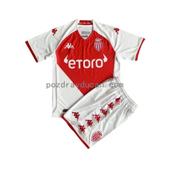 Nogometni Dresovi AS Monaco Dječji Domaći dres 2022-2023 Kratkih Rukava