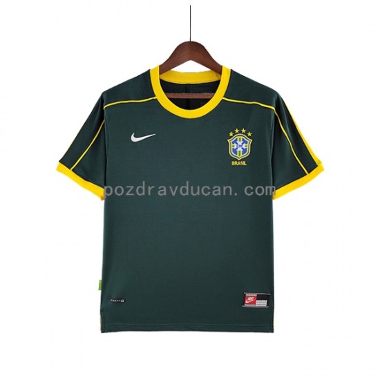 Nogometni Dresovi Brazil 1998 Vratar Retro Muški Gostujući dres Kratkih Rukava
