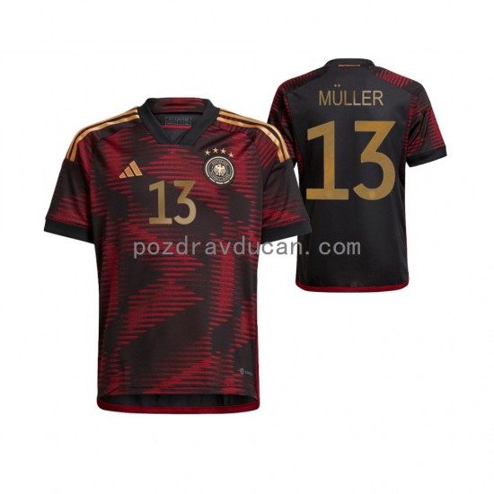 Nogometni Dresovi Njemačka Thomas Muller 13 Muški Gostujući dres World Cup 2022 Kratkih Rukava