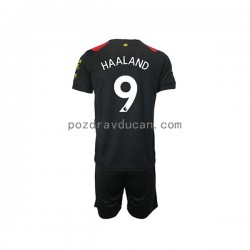 Nogometni Dresovi Manchester City Haaland 9 Muški Dječji Gostujući dres 2022-2023 Kratkih Rukava