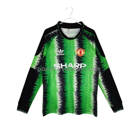 Nogometni Dresovi Manchester United 1990-1991 Vratar Retro Muški Domaći dres Dugi Rukav