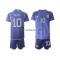Nogometni Dresovi Argentina Lionel Messi 10 Dječji Gostujući dres World Cup 2022 Kratkih Rukava