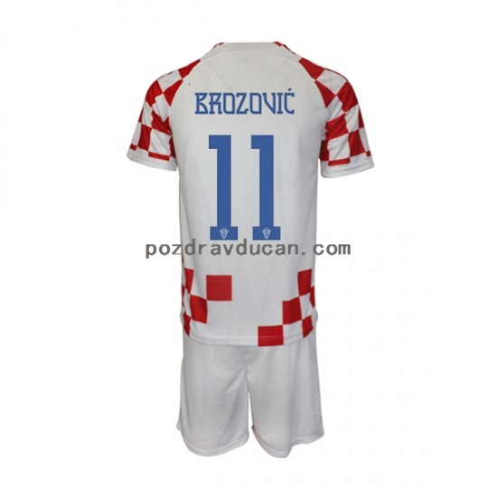 Nogometni Dresovi Hrvatska Brozovic 11 Dječji Domaći dres World Cup 2022 Kratkih Rukava