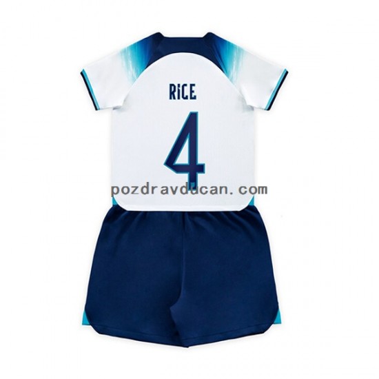 Nogometni Dresovi Engleska Rice 4 Dječji Domaći dres World Cup 2022 Kratkih Rukava