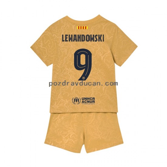 Nogometni Dresovi FC Barcelona Lewandowski 9 Dječji Gostujući dres 2022-2023 Kratkih Rukava