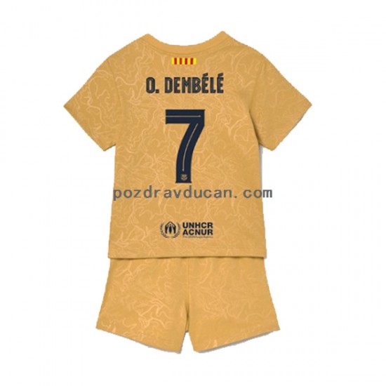Nogometni Dresovi FC Barcelona Ousmane Dembele 7 Dječji Gostujući dres 2022-2023 Kratkih Rukava