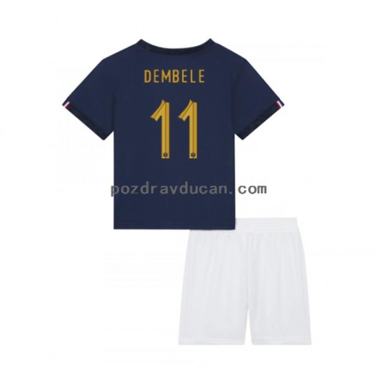 Nogometni Dresovi Francuska Dembele 11 Dječji Domaći dres World Cup 2022 Kratkih Rukava