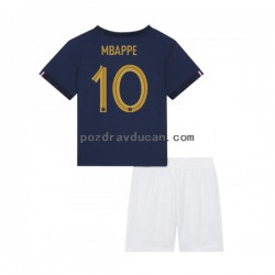 Nogometni Dresovi Francuska Mbappé 10 Dječji Domaći dres World Cup 2022 Kratkih Rukava