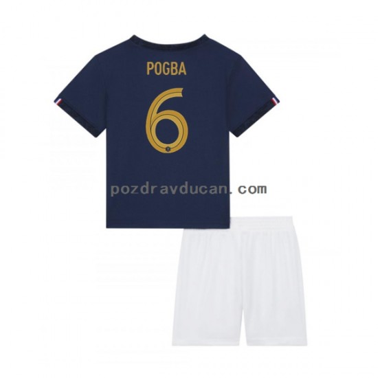 Nogometni Dresovi Francuska Pogba 6 Dječji Domaći dres World Cup 2022 Kratkih Rukava