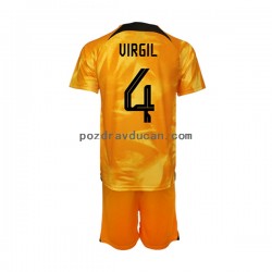Nogometni Dresovi Nizozemska Virgil van Dijk 4 Dječji Domaći dres World Cup 2022 Kratkih Rukava