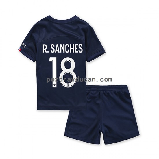 Nogometni Dresovi Paris Saint-Germain R.Sanches 18 Dječji Domaći dres 2022-2023 Kratkih Rukava