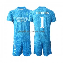 Nogometni Dresovi Real Madrid Courtois 1 Vratar Dječji Domaći dres 2022-2023 Kratkih Rukava