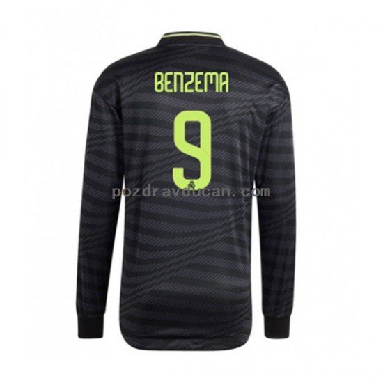Nogometni Dresovi Real Madrid Karim Benzema 9 Muški Treći dres 2022-2023 Dugi Rukav