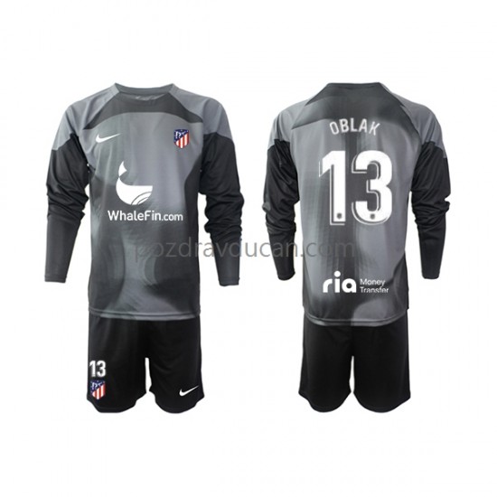 Nogometni Dresovi Atlético Madrid Jan Oblak 13 Vratar Dječji Gostujući dres 2022-2023 Dugi Rukav