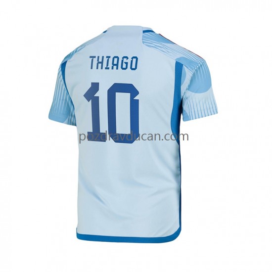 Nogometni Dresovi Španjolska Thiago 10 Muški Gostujući dres World Cup 2022 Kratkih Rukava