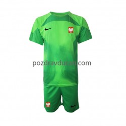 Nogometni Dresovi Poljska Vratar Dječji Domaći dres World Cup 2022 Kratkih Rukava