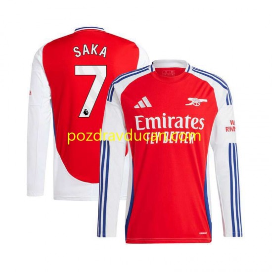 Nogometni Dresovi Arsenal Bukayo Saka 7 Muški Domaći dres 2024-2025 Dugi Rukav