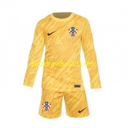 Nogometni Dresovi Hrvatska Vratar Dječji Domaći dres Euro 2024 Dugi Rukav