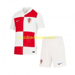 Nogometni Dresovi Hrvatska Dječji Domaći dres Euro 2024 Kratkih Rukava