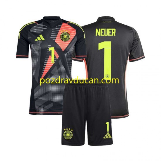 Nogometni Dresovi Njemačka Manuel Neuer 1 Vratar Dječji Domaći dres Euro 2024 Kratkih Rukava