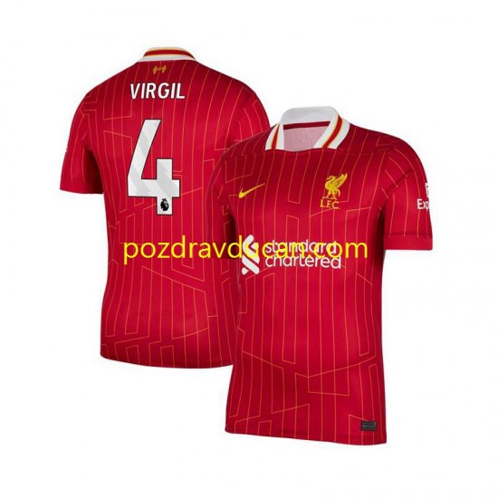 Nogometni Dresovi Liverpool Virgil van Dijk 4 Muški Domaći dres 2024-2025 Kratkih Rukava