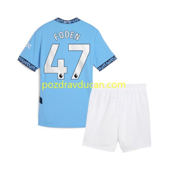 Nogometni Dresovi Manchester City Phil Foden 47 Dječji Domaći dres 2024-2025 Kratkih Rukava