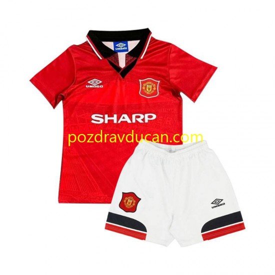 Nogometni Dresovi Manchester United Retro Dječji Domaći dres 1994 Kratkih Rukava